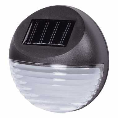 Camping 12x solar led verlichting voor huis/muur/schutting wandlamp 11 cm zwart kopen