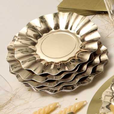 Camping  Gouden diepe barbecue borden 21 cm kopen