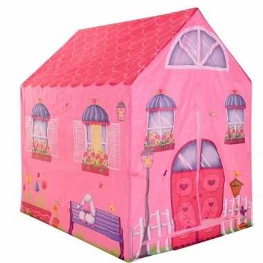 Camping kinderkamer speeltent roze huis 201 cm kopen
