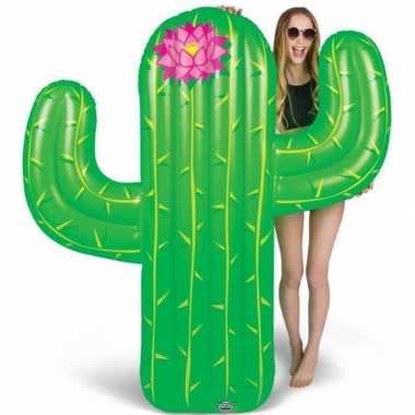 Camping opblaas cactus luchtbed groen 150 cm kopen