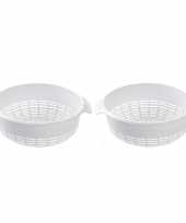 Camping 2x stuks 1x kunststof vergieten wit 37 x 23 x 9 cm kopen