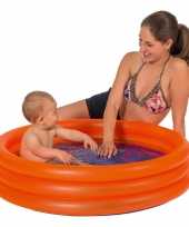Camping buitenspeelgoed zwembaden oranje rond 100 x 23 cm voor jongens meisjes kinderen kopen