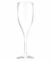 Camping champagne prosecco flutes glazen wit 150 ml van onbreekbaar kunststof kopen