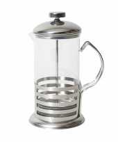 Camping french press koffie thee maker cafetiere glas rvs 350 ml kopen