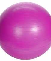 Camping grote roze yogabal met pomp sportbal fitnessartikelen 75 cm kopen