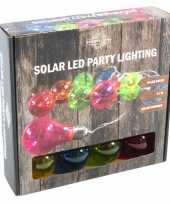 Camping solar feestverlichting tuinverlichting met 10 neon gekleurde lampjes kopen