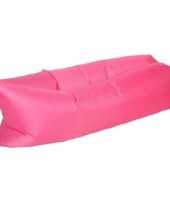 Camping strand opblaas loungebed luchtbed roze 220 x 70 cm kopen