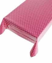 Camping tafelzeil polkadot roze 140 x 170 cm kopen