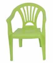 Camping tuinstoeltje groen plastic 37 x 31 x 51 cm voor kinderen kopen